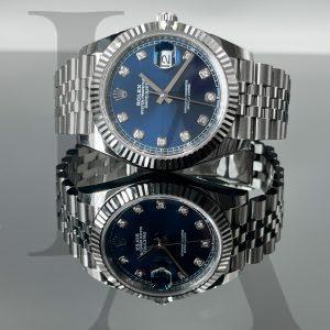 ROLEX | Datejust 41 | 126334-0016 | Blue Set with Diamonds